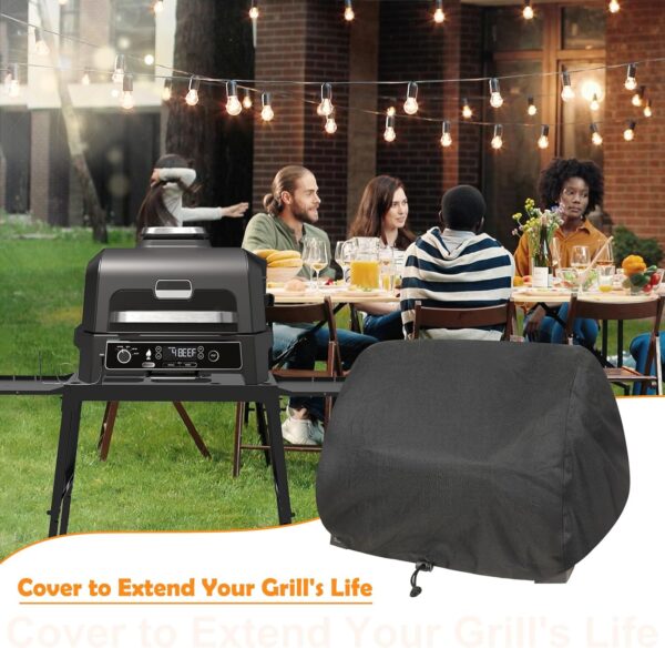 Cover Fit for Ninja Woodfire XL Grill-600D Oxford Cover for Ninja Woodfire Pro XL Grill, Electric BBQ Cover Compatible with Ninja XL Grill [OG850UK/OG901UK] - Image 7