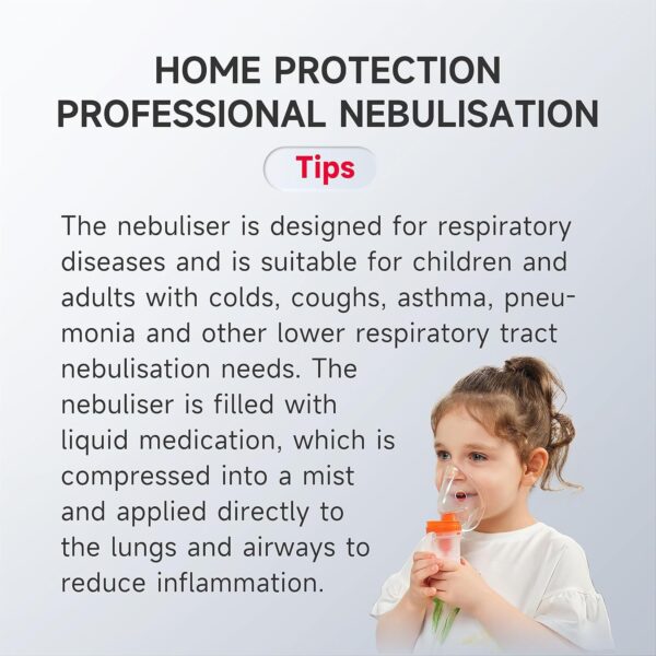 yuwell Portable Nebuliser Machine for Kids and Adults, Silent Mesh Nebuliser Ideal for Travel and Home Use - Image 8