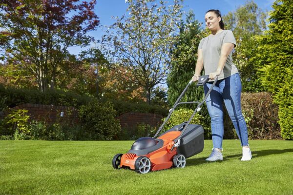 Flymo EasiStore 300R Li Cordless Rotary Lawn Mower - 40 V Battery (20 V x 2 Including Charger), 30 cm Cutting Width, 30 Litre Grass Box, Close Edge Cutting, Rear Roller, Space Saving Storage Features - Image 8