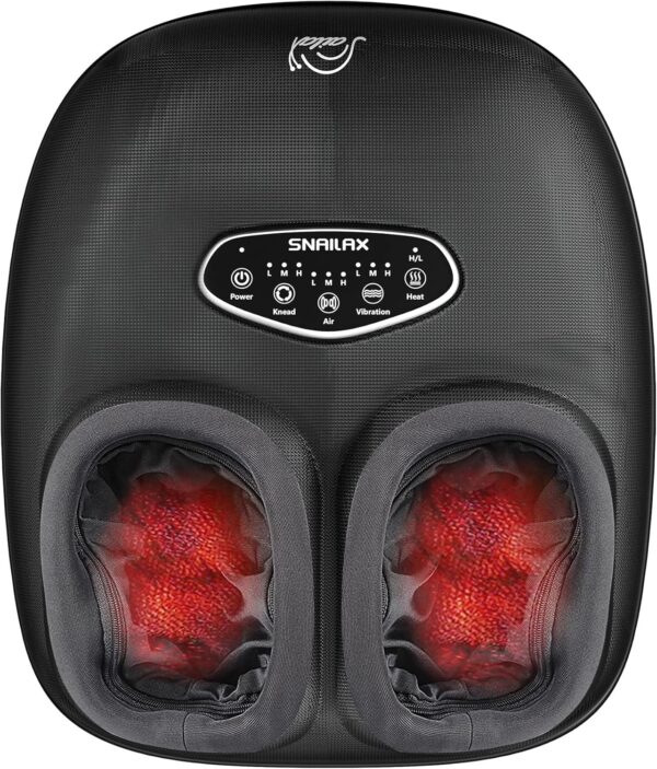 Snailax Shiatsu Foot Massager with Heat, Deep Kneading, Compression, Vibration, Feet Massager Machine for Plantar Fasciitis, Neuropathy, Foot Warmer Under Desk, Size 13, Gifts for Men, Women… - Image 2