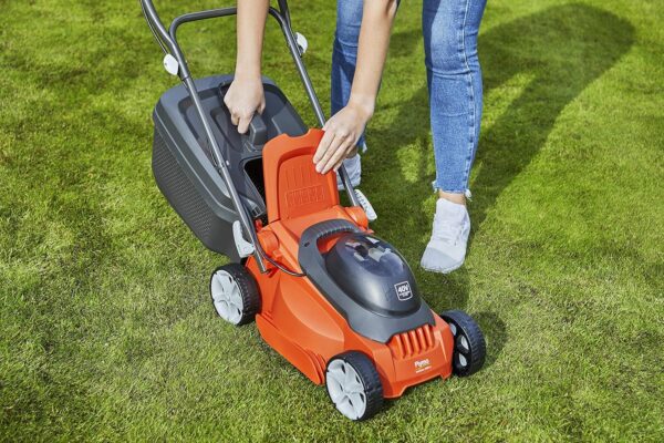 Flymo EasiStore 300R Li Cordless Rotary Lawn Mower - 40 V Battery (20 V x 2 Including Charger), 30 cm Cutting Width, 30 Litre Grass Box, Close Edge Cutting, Rear Roller, Space Saving Storage Features - Image 10