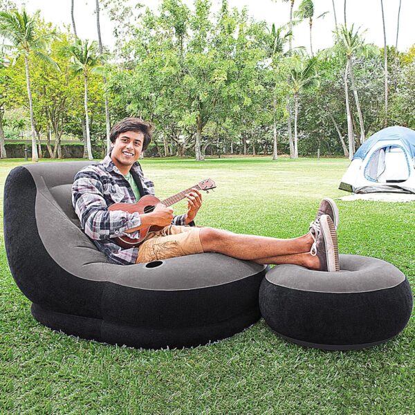 Intex - Lounge chair inflatable grey/black - Image 8