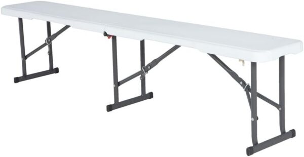 LIFETIME 80305 6 Ft/1.83 m Fold in Half Bench, White, 9.8 cm*96.0 cm*30.5 cm - Image 2