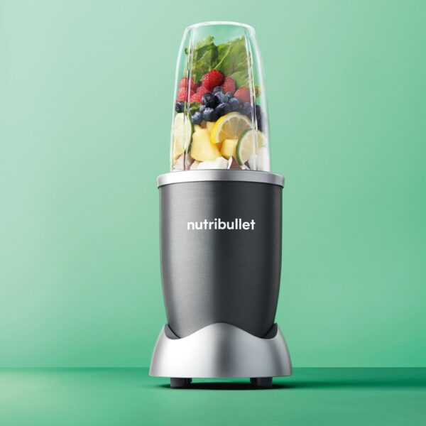 nutribullet Blender 600 Series - Powerful 20,000 RPM Extractor Blends Frozen Fruit, Nuts & Ice - 7 Piece Kit Includes 1x Tall Cup, 1x Short Cup, 1x Handled Ring & 1x Sealable Lid - Ideal for Smoothies - Image 8