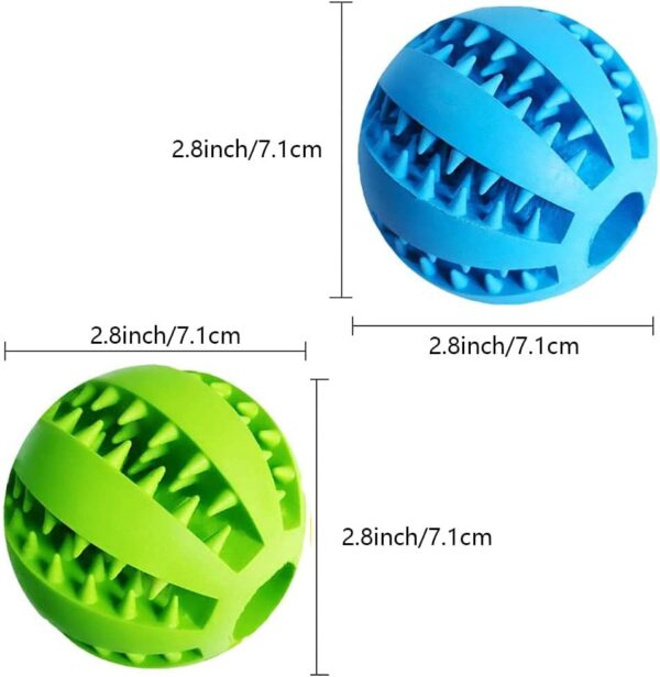 Feixun Pets Dog Treat Toy Ball, Rubber Dog Food Ball,Dog Tooth Cleaning Toy Ball, Interactive Dog Toys Pack of 2 - Image 7