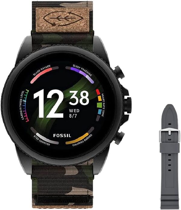 Fossil Men's GEN 6 Touchscreen Smartwatch with Speaker, Heart Rate, NFC, and Smartphone Notifications Watch Strap - Image 2