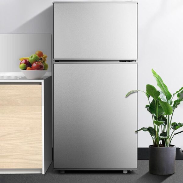 30" Freestanding Top Freezer Refrigerator, Full Size Refrigerator with Freezer, Garage Fridge, Standard Depth, Stainless Steel, freezing and refrigeration functions, for bedroom living room - Image 4