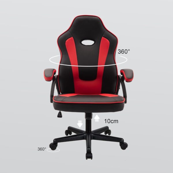 Play haha.Gaming chair Office chair Swivel chair Computer chair Work chair Desk chair Ergonomic Chair Racing chair Leather chair PC gaming chair (Red) - Image 4