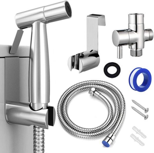 Handheld Bidet Toilet Sprayer Jet Kit Stainless Steel Shattaf Sprayer Kit Bathroom Personal Hygiene - Image 6