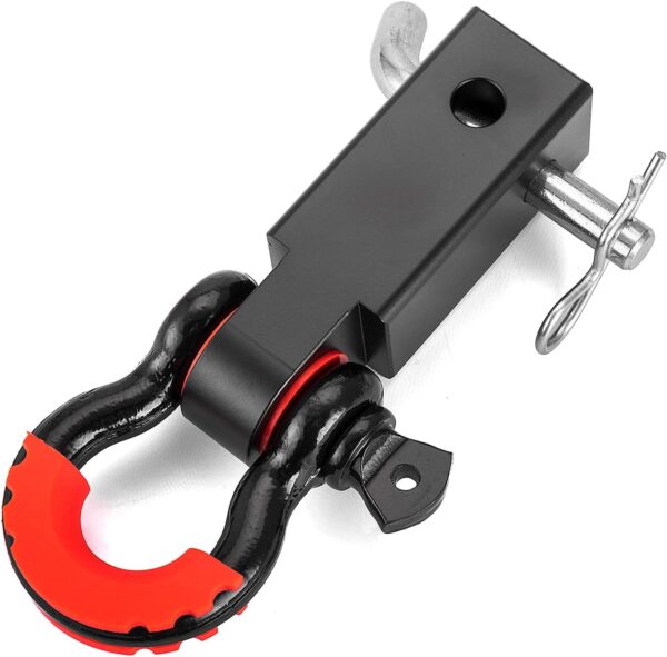 Wsays Universal 2" Shackle Hitch Receiver with 3/4" D-Ring Shackle, 7/8" Locking Pin Compatible with 2 inch hitch receivers for UTV ATV SUV Truck - Image 2