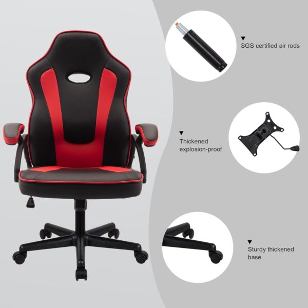 Play haha.Gaming chair Office chair Swivel chair Computer chair Work chair Desk chair Ergonomic Chair Racing chair Leather chair PC gaming chair (Red) - Image 13