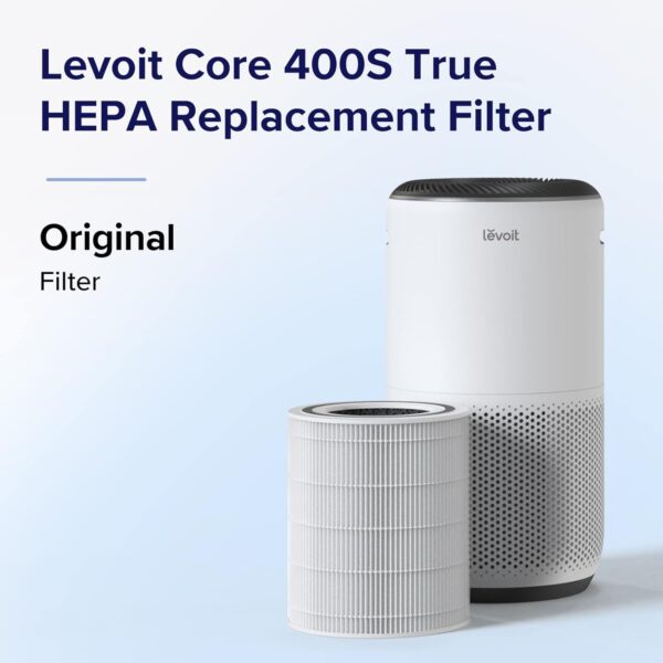 LEVOIT Air Purifiers for Large Home Bedroom 83m², CADR 400m³/h, Alexa Enabled, H13 HEPA Filtere, White & Core 400S-RF Air Purifier H13 HEPA Replacement Filter - Image 7