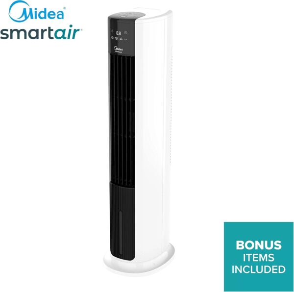 Midea SmartAir Fast Chill Tower with 7L Water Tank - Evaporative Cooling Fan - 2in1 Fan & Air Cooler - 4 Speeds & 60 Degree Oscillation - Creates a Cool Refreshing Breeze - Ideal for Hot Summer Days - Image 10