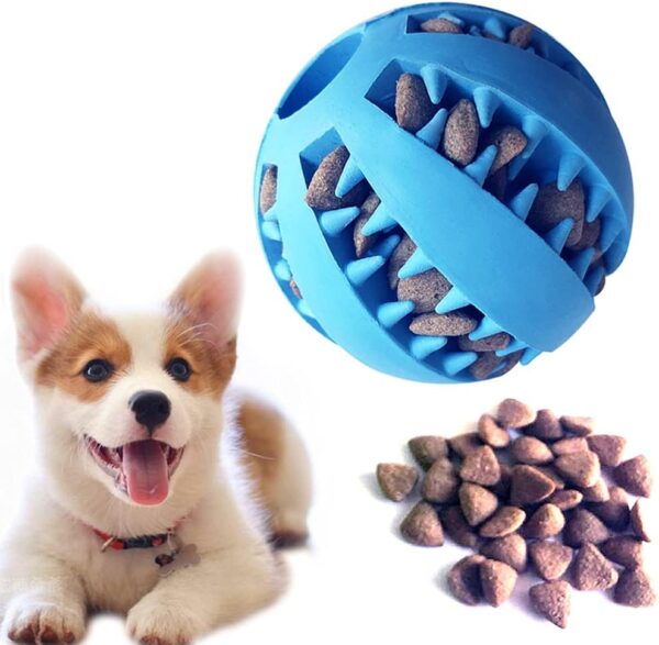 Feixun Pets Dog Treat Toy Ball, Rubber Dog Food Ball,Dog Tooth Cleaning Toy Ball, Interactive Dog Toys Pack of 2 - Image 3