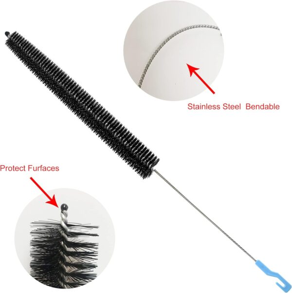 IZSOHHOME Dryer Lint Vent Trap Cleaner Brush Kit,Dryer Vent Cleaner Kit Dryer Lint Brush Vent Trap Cleaner Long Flexible Refrigerator Coil Brush(3pcs) - Image 5