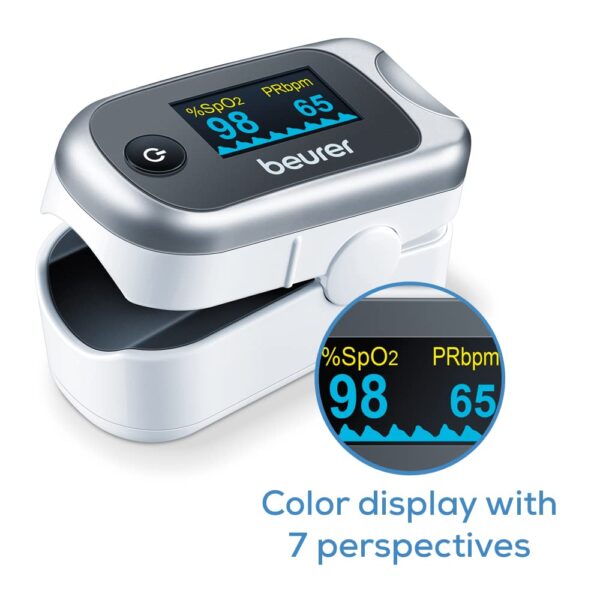 Beurer PO40 Pulse Oximeter | Measures heart rate, arterial oxygen saturation and perfusion index for those with medical conditions | Suitable for high-altitude sports | Medical device - Image 5