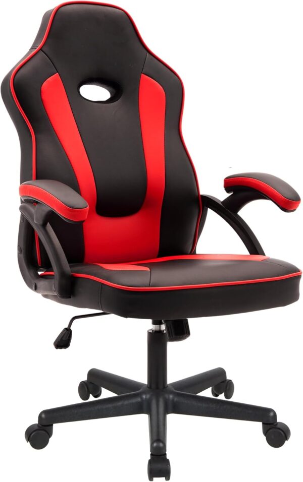 Play haha.Gaming chair Office chair Swivel chair Computer chair Work chair Desk chair Ergonomic Chair Racing chair Leather chair PC gaming chair (Red) - Image 2