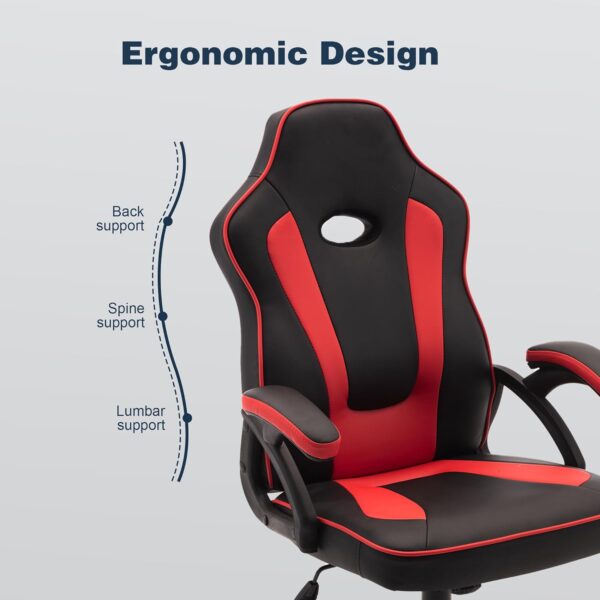 Play haha.Gaming chair Office chair Swivel chair Computer chair Work chair Desk chair Ergonomic Chair Racing chair Leather chair PC gaming chair (Red) - Image 8