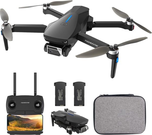 HANNVIW H220 GPS Drones with Camera for Adults 4K, Under 250g, Professional Video Transmission Drone, RC Quadcopter with Brushless Motor, Auto Return Home, Follow Me,for Beginner - Image 2