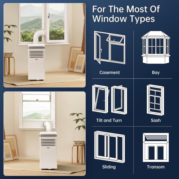 ALECOME Portable Air Conditioner 3-in-1 Air Conditioner; Dehumidifier Conditioning Unit 10000 BTU 2900W Remote Class A - Image 5