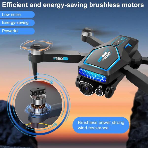 Drone with Adjustable 4K Camera, OBEST Foldable RC Quadrocopter 36 Mins Long Flight Time, 360° Obstacle Avoidance, Brushless Motor, Follow Me, Optical, Drone for Adult (black) - Image 3