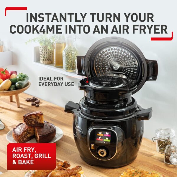 Tefal Extra Crisp EY150840 Air Fryer Lid – 1300W / Black Cook4me Air frying lid - Image 4