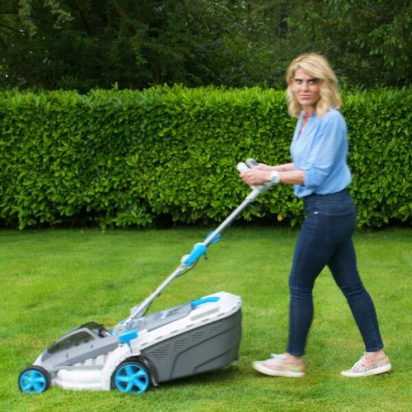 swift 40V 37cm Cordless Lawnmower, Brushless Battery Lawn Mower with 2-in-1 Mulch and Catch 40L Grass Bag & 5-level Central Cutting Height, including 1pc 2.0Ah Battery and Charger - Image 6