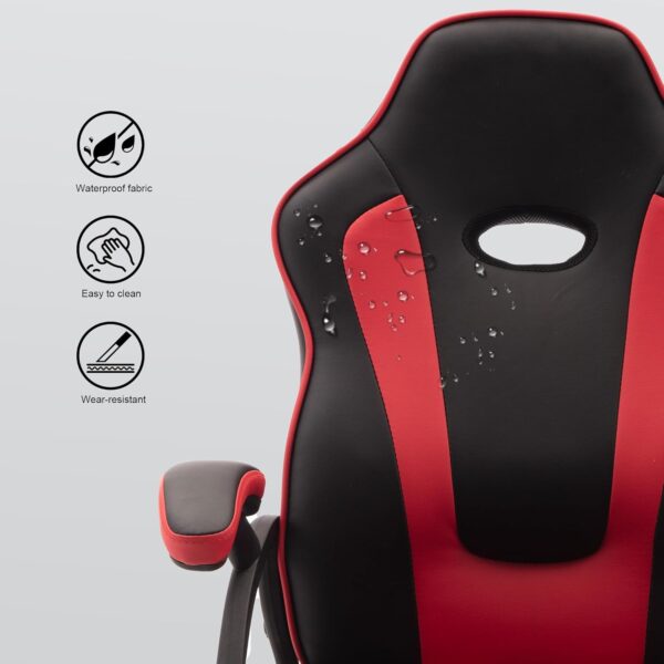 Play haha.Gaming chair Office chair Swivel chair Computer chair Work chair Desk chair Ergonomic Chair Racing chair Leather chair PC gaming chair (Red) - Image 11