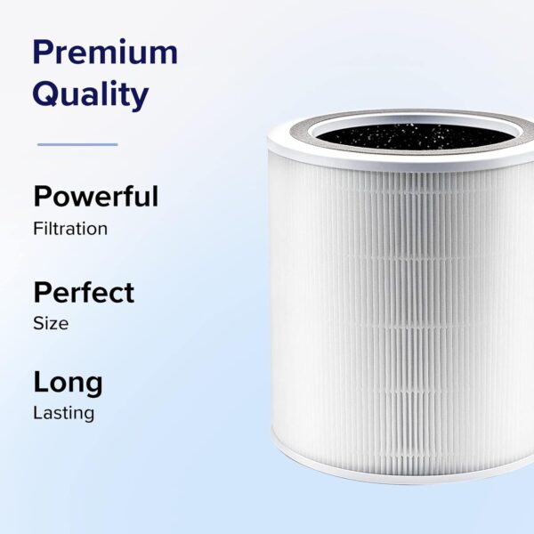 LEVOIT Air Purifiers for Large Home Bedroom 83m², CADR 400m³/h, Alexa Enabled, H13 HEPA Filtere, White & Core 400S-RF Air Purifier H13 HEPA Replacement Filter - Image 8