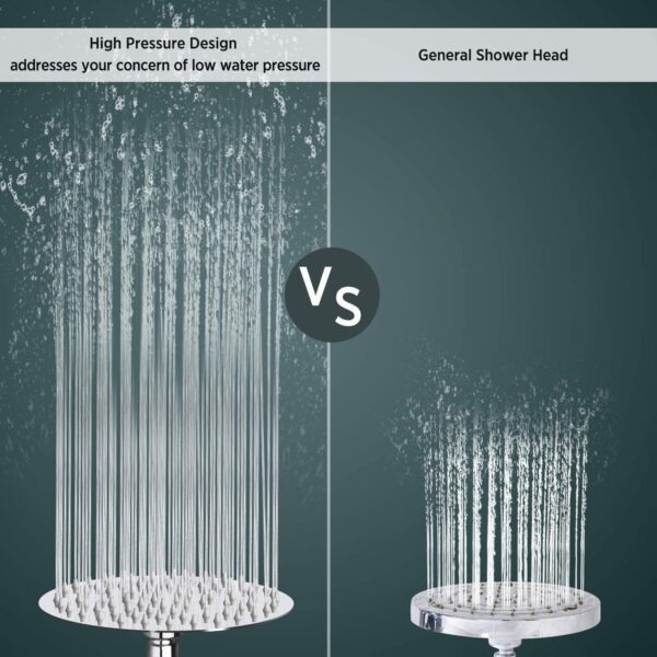 Rain Shower Head High Pressure,WOOPHEN 8 Inch 304 Stainless Steel Rainfall Showerhead, Mirror-Like Look,Swivel Spray Angle, Voluptuous Shower Experience, Easy Installation, Chrome Finish - Image 5