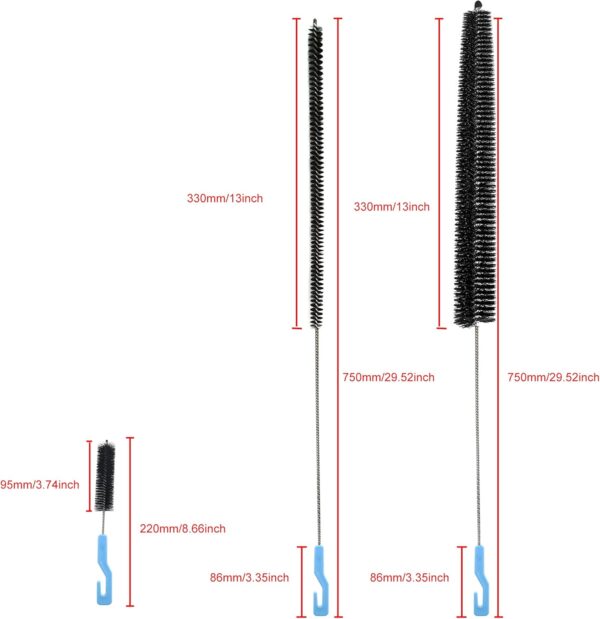 IZSOHHOME Dryer Lint Vent Trap Cleaner Brush Kit,Dryer Vent Cleaner Kit Dryer Lint Brush Vent Trap Cleaner Long Flexible Refrigerator Coil Brush(3pcs) - Image 6