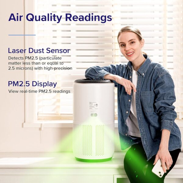 LEVOIT Air Purifiers for Large Home Bedroom 83m², CADR 400m³/h, Alexa Enabled, H13 HEPA Filtere, White & Core 400S-RF Air Purifier H13 HEPA Replacement Filter - Image 5