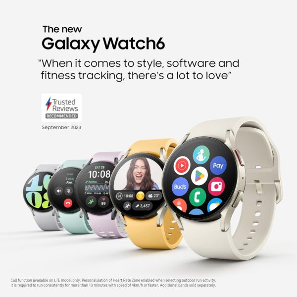 Samsung Galaxy Watch6 Smart Watch, Fitness Tracker, Bluetooth, 40mm, Gold, 3 Year Extended Warranty (UK Version) - Image 3