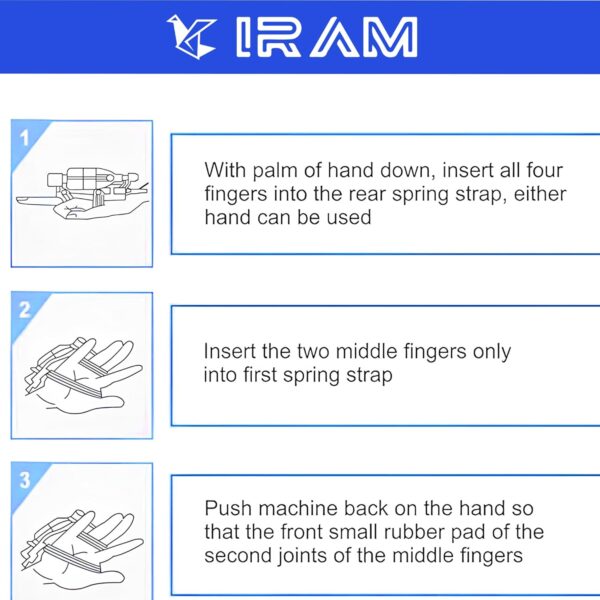 Iram Powerful Double Speed Floating Action for Full Body Massager Corded Electric Powered (Dark Blue) - Image 7