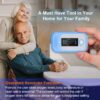 MEDLINKET Blood Oxygen Saturation Monitor, AM801 Oxygen Level Meter Finger Pulse Oximeter 5-in-1 O2 Sat Monitor Checks SpO2, Body Temperature, Pulse Rate, Perfusion Index, PPG, with Auditory Alarm - Image 8