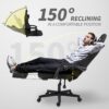 Ulody Gaming Chair for Adult,Ergonomically Designed Massage Office Chair,Adjustable Height,Swivel Chair with Footrest,Suitable for Office and Home-Black - Image 6