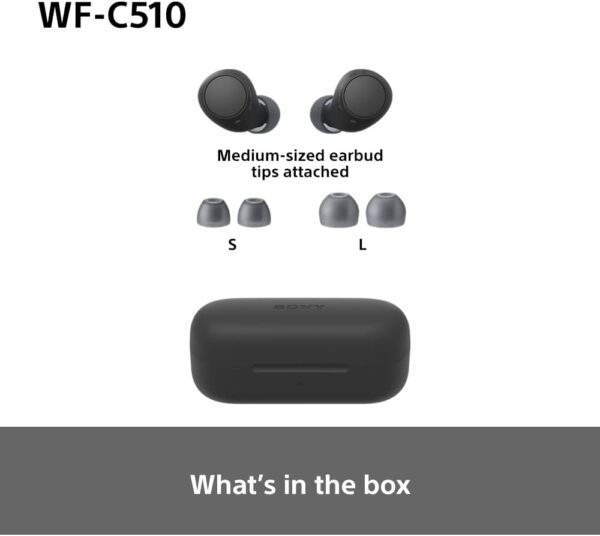 Sony WF-C510 Truly Wireless Earbuds – Small, Light, Bluetooth In Ear Headphones with Multipoint Connection, Ambient Sound, IPX4 Rating, Spotify Tap, Quick Charge, 22 HR Battery, iOS & Android - Black - Image 15