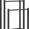 HOOBRO Towel Rack, Towel Rail Freestanding, Towel Holder for Bathroom, Drying Stand with 3 Towel Rails and Storage Shelf, Metal, for Bath and Hand Towels, Industrial, Rustic Brown and Black EBF03LB01 - Image 2