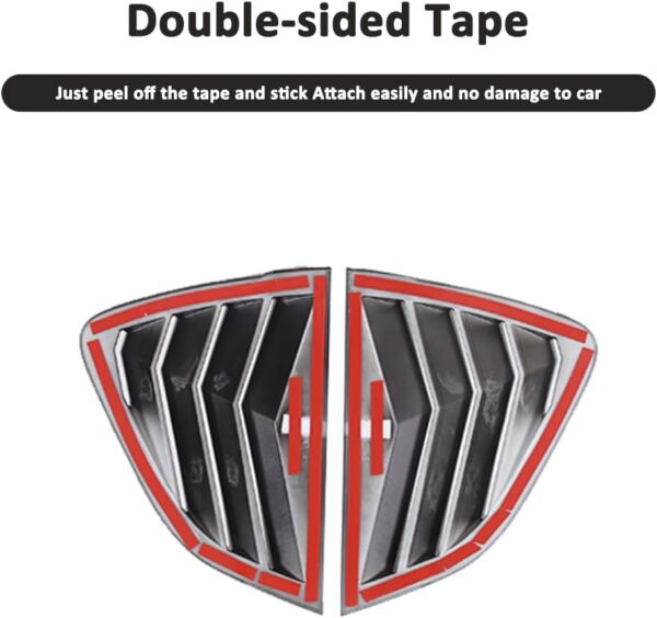 Car Rear Side Window Louvers For M@zda MX-5 ND 2015-2023 Triangular Window Glass Blinds Exterior Accessories (Only Fit Hardtop Version) (Gloss Black) - Image 7