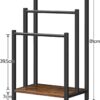 HOOBRO Towel Rack, Towel Rail Freestanding, Towel Holder for Bathroom, Drying Stand with 3 Towel Rails and Storage Shelf, Metal, for Bath and Hand Towels, Industrial, Rustic Brown and Black EBF03LB01 - Image 8