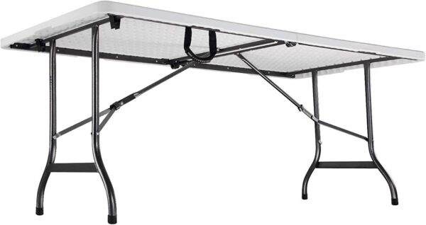 Nestling® Camping Table Heavy Duty Plastic Outdoor Folding Picnic Table - Portable, Compact & Foldable For Easy Storage - Great For Picnic, Garden, Patio, Dining, Bbq, Party, Market (1.8m) - Image 10
