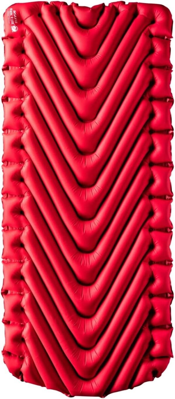 Klymit Unisex's Insulated Static V Luxe Sleeping Pad, Red, One size - Image 4