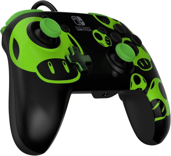 PDP Switch Rematch Wired controller 1-UP Glow in the dark Officially Licensed by Nintendo - Customizable buttons, sticks, triggers, and paddles - Ergonomic Controllers - Image 10