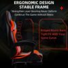 Gaming Chair Ergonomic Computer Chair Office Chair Desk Swivel Chair Adjustable Reclining Footrest Cushion Red New! - Image 3