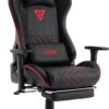 S*MAX Gaming Chair with Footrest Thicken Seat Gaming Chairs with 3D Armrest PU Leather Headrest and Lumbar Support Racing Style High Back Gaming Chair for Adults Black - Image 2