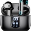 Wireless Earbuds Bluetooth 5.4, in Ear buds 6-Mic ENC Noise Cancelling(Clearer Call) Mini Earphones Deep Bass HiFi Stereo,LED Power Display 35H Playtime IP7 Waterproof Headphones for Android iOS Black - Image 2