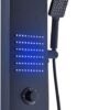 ELLO&ALLO LED Stainless Steel Shower Panel Tower System, Rainfall Shower Head Rain Massage System with LED Body Jets - Image 2