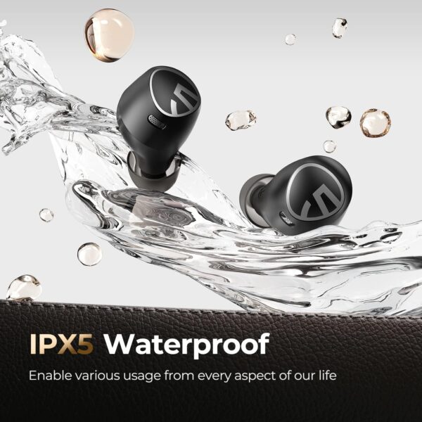 SoundPEATS Free2 Classic Wireless Earbuds with 30Hrs Playtime IPX5 Waterproof Wireless Headphones for Sports Stereo Bluetooth 5.1 Earphones in-Ear Earbuds Built-in Mic for Clear Calls, Touch Control - Image 5