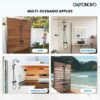gotonovo Outside Shower Fixture Wall Mount Matte Black SUS 304 Stainless Steel Triple Function with Hand Sprayer and Tub Spout 8 Inch Rainfall Shower Head Shower faucet Set Bathroom Complete Set - Image 3