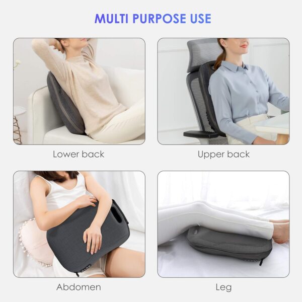COMFIER Shiatsu Lower Back Massager with Heat,Adjustable Kneading Massage Chair for Home Office Use,Portable Rolling Massage Gifts for Mom Dad Friends - Image 7